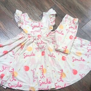 Dot Dot Smile - Empire Smile Dress with Matching Leggings 5/6 EUC